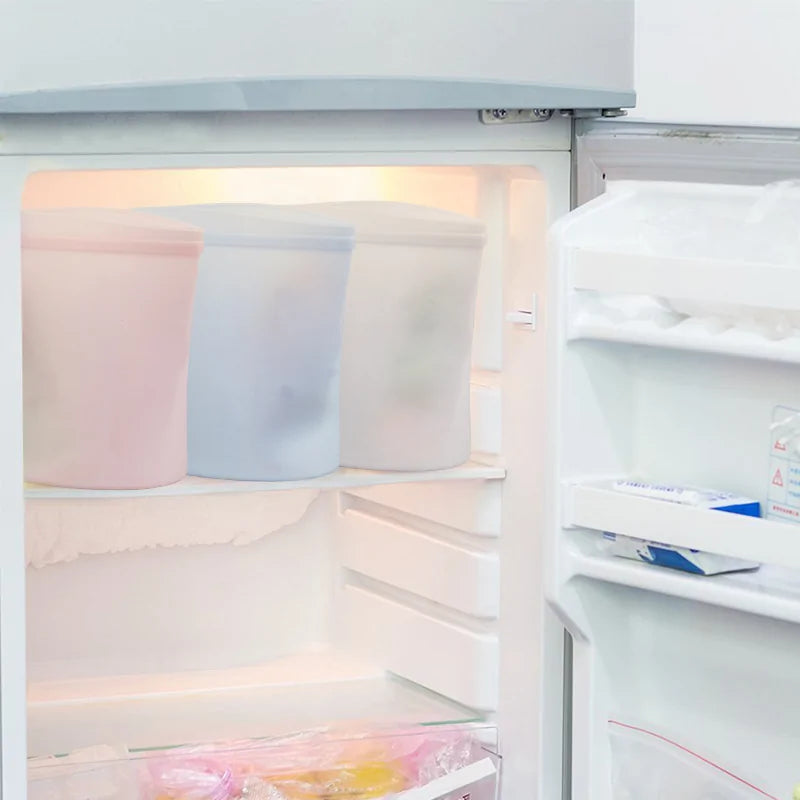 Bolsa de silicona reutilizable para mantener la comida fresca