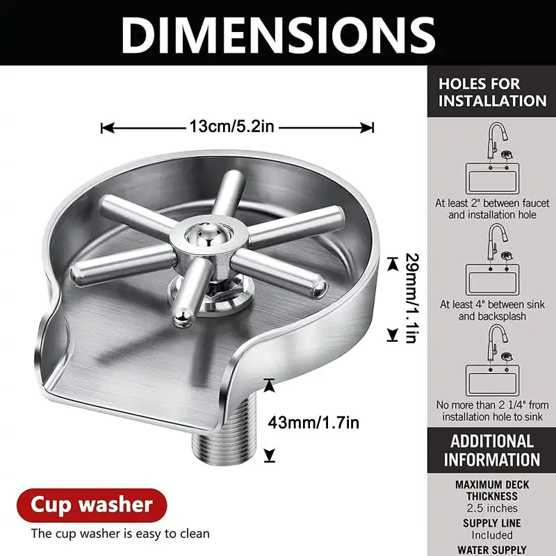 Kitchen Sink Cup Washer